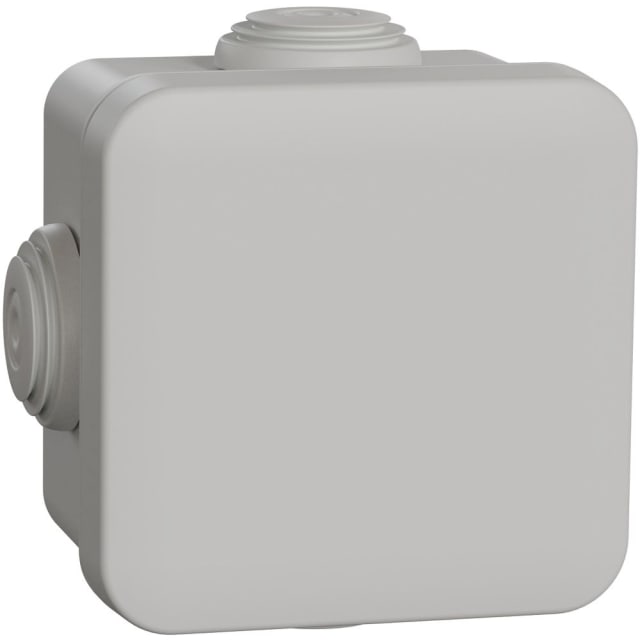 Boîte de dérivation étanche SAREL Mureva surface mounted boxes Boîte de dérivation IP55 ENN05002 en PVC gris clair 3 presse étoupes intégrés fixation murale