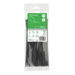 Serre-câbles noirs 200 x 3,6 mm en sachet transparent