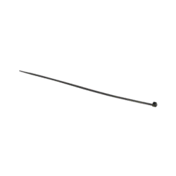 Serre-câble noir en nylon 160 x 2,5 mm avec tête de verrouillage