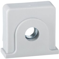 Écrou plastique M6 blanc pour rail de coffret PLM avec filetage métallique central