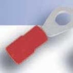 Détails visibles de Cosse à oeillet cuivre isolée rouge 0,5-1,5 mm² M5 pour Cosses de câble