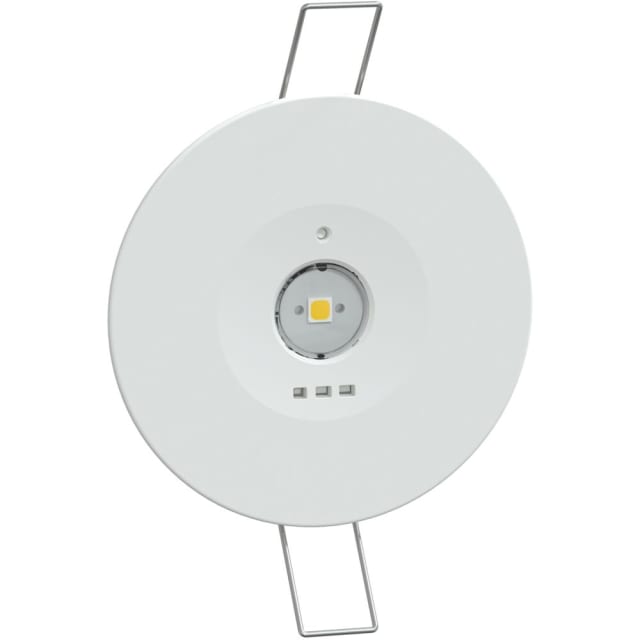 SCHNEIDER EMERGENCY LIGHTING Exiway Smartbeam Spot LED encastré Spot LED encastré circulaire blanc avec optique centrale et brides de fixation
