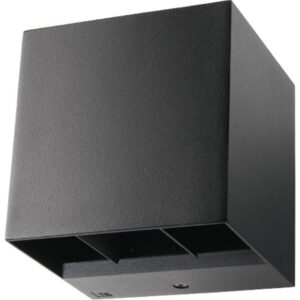 Applique murale LED noire cube 8W 3000K pour intérieur extérieur