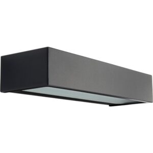 Applique murale LED extérieure noire mate rectangulaire éclairage vers le bas 3000K