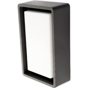 Applique murale LED graphite rectangulaire avec diffuseur blanc