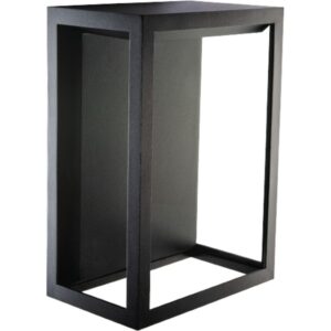 Applique murale extérieure LED noire rectangulaire à cadre ouvert