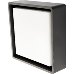 Applique murale LED carrée graphite 3000K, configuration visible