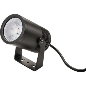 Spot LED noir orientable avec support de fixation et câble d’alimentation