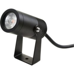 Spot LED extérieur noir orientable dimmable 36 degrés 3000K avec câble et support métallique