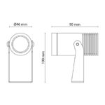 SG Lighting - Hovden Mini spot de jardin 230V 600Lm Led 3000K 36° graphite - 630001 – Image 3