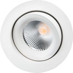 Spot encastrable LED blanc dimmable 7W, finition Blanc (RAL 9003)