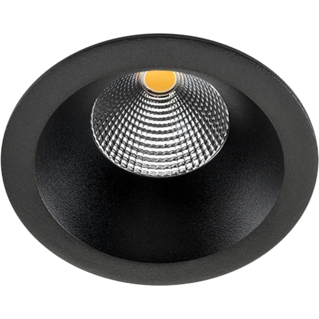 SG Lighting Junistar Soft Spot noir Spot encastrable LED noir 9W avec réflecteur facetté et source lumineuse visible