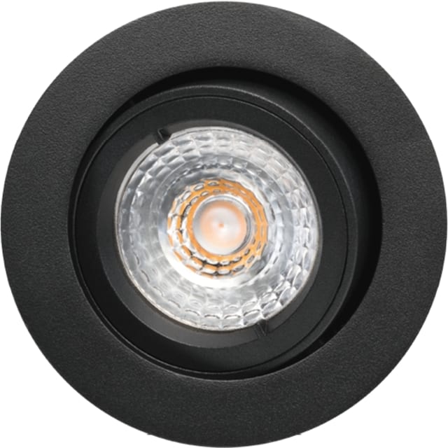 SG Lighting Jupiter Outdoor Spot encastrable noir mat Spot encastrable noir mat avec source GU10 dimmable et réflecteur central visible