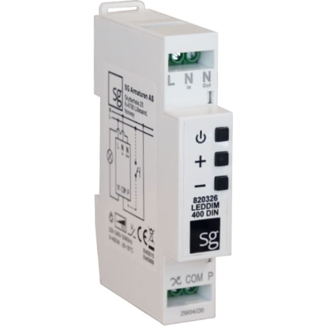 SG Lighting - LED fase gradateur coupé din-rail 400VA - 820326 SG Lighting - LED fase gradateur coupé din-rail 400VA - 820326