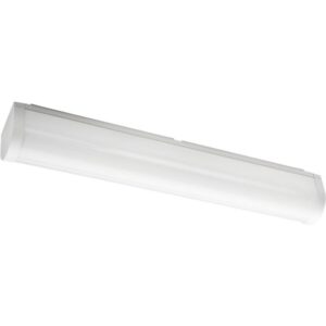 Applique murale salle de bain blanche mate LED 16W 3000K forme rectangulaire allongée