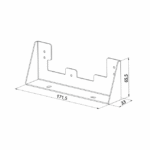 Support métallique pour étagère ou armoire de salle de bain avec dimensions 171 5 x 65 5 x 33 mm