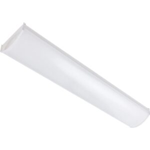 Réglette LED blanche 18W 3000K IP44 avec diffuseur opale et format allongé