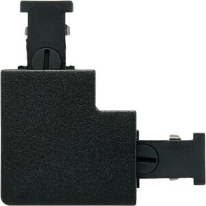 Connecteur L noir pour rail lumineux 230V avec jonction latérale droite