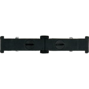 Connecteur droit noir pour rail lumineux 230V avec fixation centrale