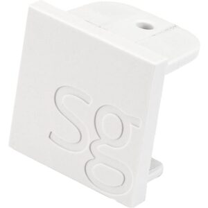 Embout de finition blanc pour rail Zip 230V avec fixation latérale