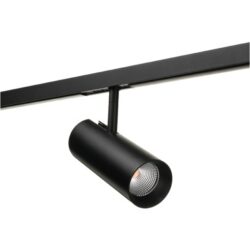 Spot sur rail Zip Tube Mini noir 2700K, finition Noir RAL 9004