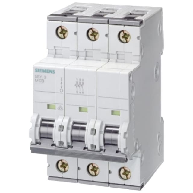 SIEMENS - Disjoncteur 3P 10A 10kA courbe C - 5SY43107 SIEMENS - Disjoncteur 3P 10A 10kA courbe C - 5SY43107