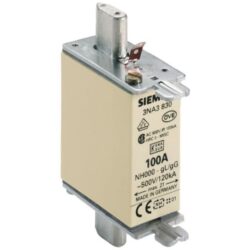 SIEMENS - Fusible à couteau NH GR000 AC 500V/DC 250V 100A avec languettes d' accrochage no - 3NA3830