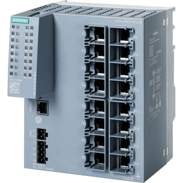 SIEMENS - SCALANCE XC216 SWITCH IE LAYER 2 MANAGEABLE SIEMENS - SCALANCE XC216 SWITCH IE LAYER 2 MANAGEABLE