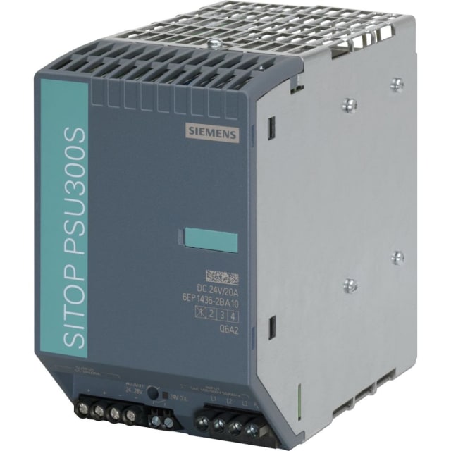 SIEMENS - SITOP PSU300S 20 A alimentation stabilisée entrée : 3 AC 400-500 V sortie : DC 2 - 6EP14362BA10 SIEMENS - SITOP PSU300S 20 A alimentation stabilisée entrée : 3 AC 400-500 V sortie : DC 2 - 6EP14362BA10