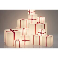 Détails visibles de Lampe de sol cube lumineuse blanche 30x30 Merry Cubo pour Lampes suspendues