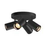 SLV Belgium - ASTO TUBE luminaire monté au plafond cylindrique max 4 x 10 W noir - 1006429