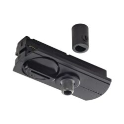 Détails visibles de Adaptateur suspension rail monophasé noir 230V pour Éclairage sur rail