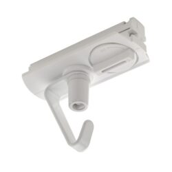 Détails visibles de Adaptateur rail monophasé 230V blanc avec crochet pour Éclairage sur rail