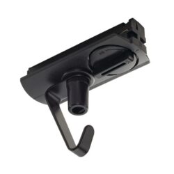 Détails visibles de Adaptateur rail monophasé 230V noir avec crochet pour Accessoires pour éclairage technique