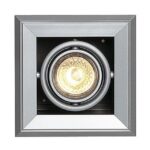 SLV Belgium - Aixlight MOD 1 GU10 spot encastré mur/plafond 50W 230V gris argent - 154552