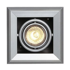 SLV Belgium - Aixlight MOD 1 GU10 spot encastré mur/plafond 50W 230V gris argent - 154552