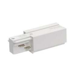 Alimentation rail triphasé blanc 230V, configuration visible