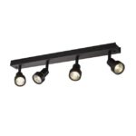 SLV Belgium - Applique/plafond indoor apparent Puri CW quad QPAR51 noir 4x50W - 1002029