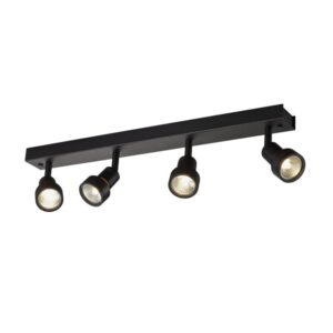 SLV Belgium - Applique/plafond indoor apparent Puri CW quad QPAR51 noir 4x50W - 1002029