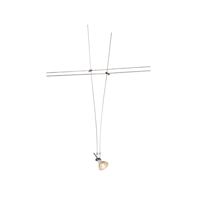 SLV Belgium Asmara Spot sur câble Tenseo GX5,3 chrome Spot suspendu sur câble chrome avec douille GX5,3 et tiges verticales