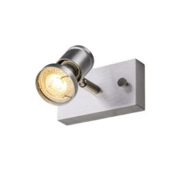 SLV Belgium - Asto 1 spot mur/plafond GU10 50W 230V alu brossé - 147441