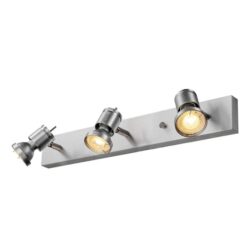 SLV Belgium - Asto 3 spot mur/plafond GU10 3x50W alu brossé - 147443