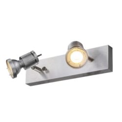 SLV Belgium - Asto II plafond apparent 2x50W Gu10 230V 26x6.5x10cm alu brossé - 147442