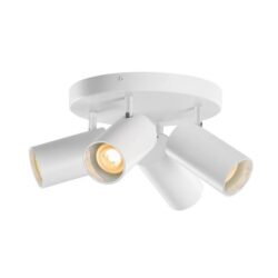 SLV Belgium - Asto Tube 3 rond plafonnier 4x max 10W Gu10 230V orientable 90ø D=25cm blanc - 1006430