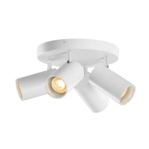 SLV Belgium - Asto Tube 3 rond plafonnier 4x max 10W Gu10 230V orientable 90ø D=25cm blanc - 1006430