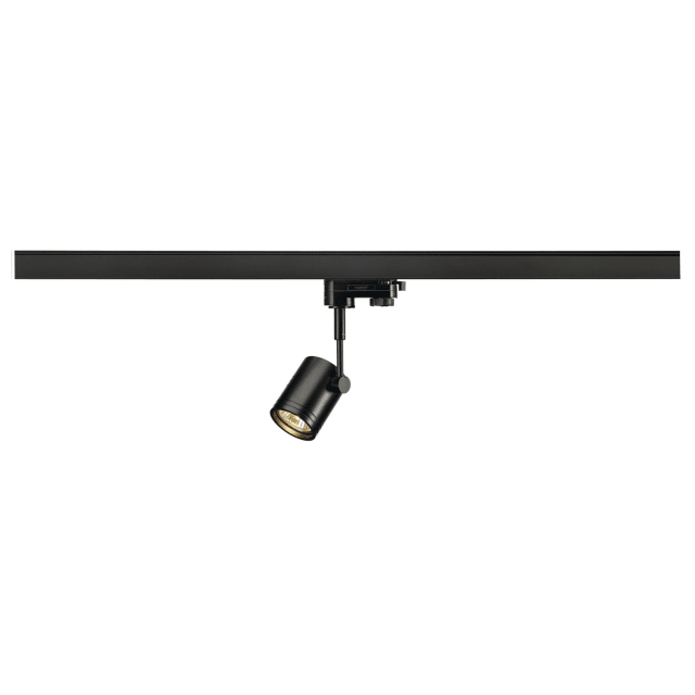 SLV Belgium Bima Spot rail GU10 Spot noir orientable sur rail triphasé avec douille GU10