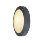 SLV Belgium - Bulan applique 1x max. 60W E14 230V D=27cm verre satiné IP44 anthracite - 229075
