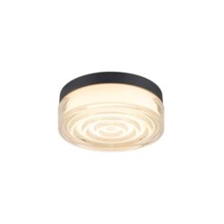 Détails visibles de Plafonnier applique LED XL IP65 verre ondulé pour Plafonniers