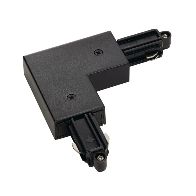 SLV Belgium 1-Fase Connecteur angle Connecteur d’angle noir pour rail monophasé 230V, forme en L, finition mate