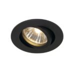 SLV Belgium - Encastré indoor de plafond New Tria 68 rond QPAR51 noir 50W - 1001980